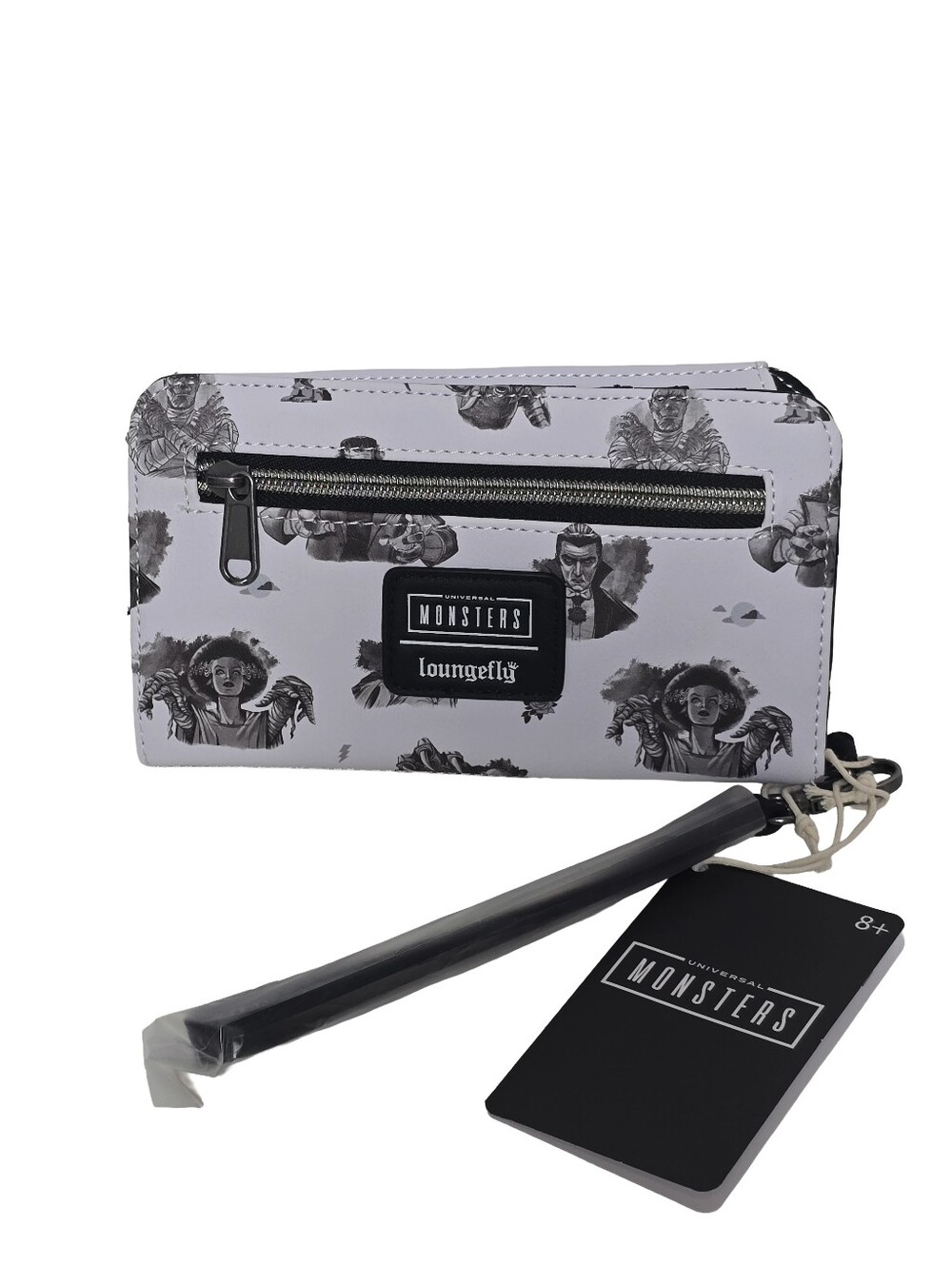 Loungefly Universal Monsters Black & White AOP Wallet NWT